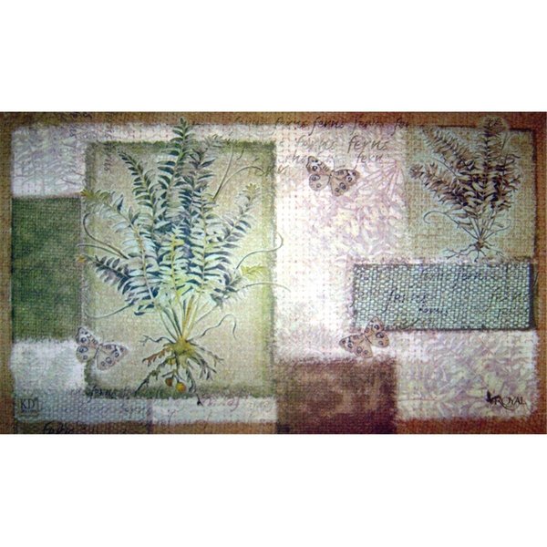 H2H Majestic Ferns Doormat Rug, Brown - 18 x 30 in. H21708889